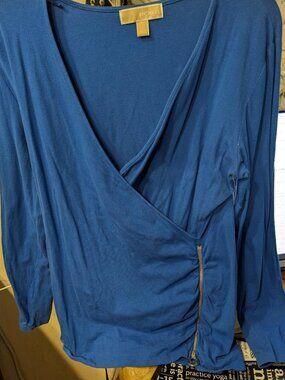 Michael Kors Blue long sleeve top Size L